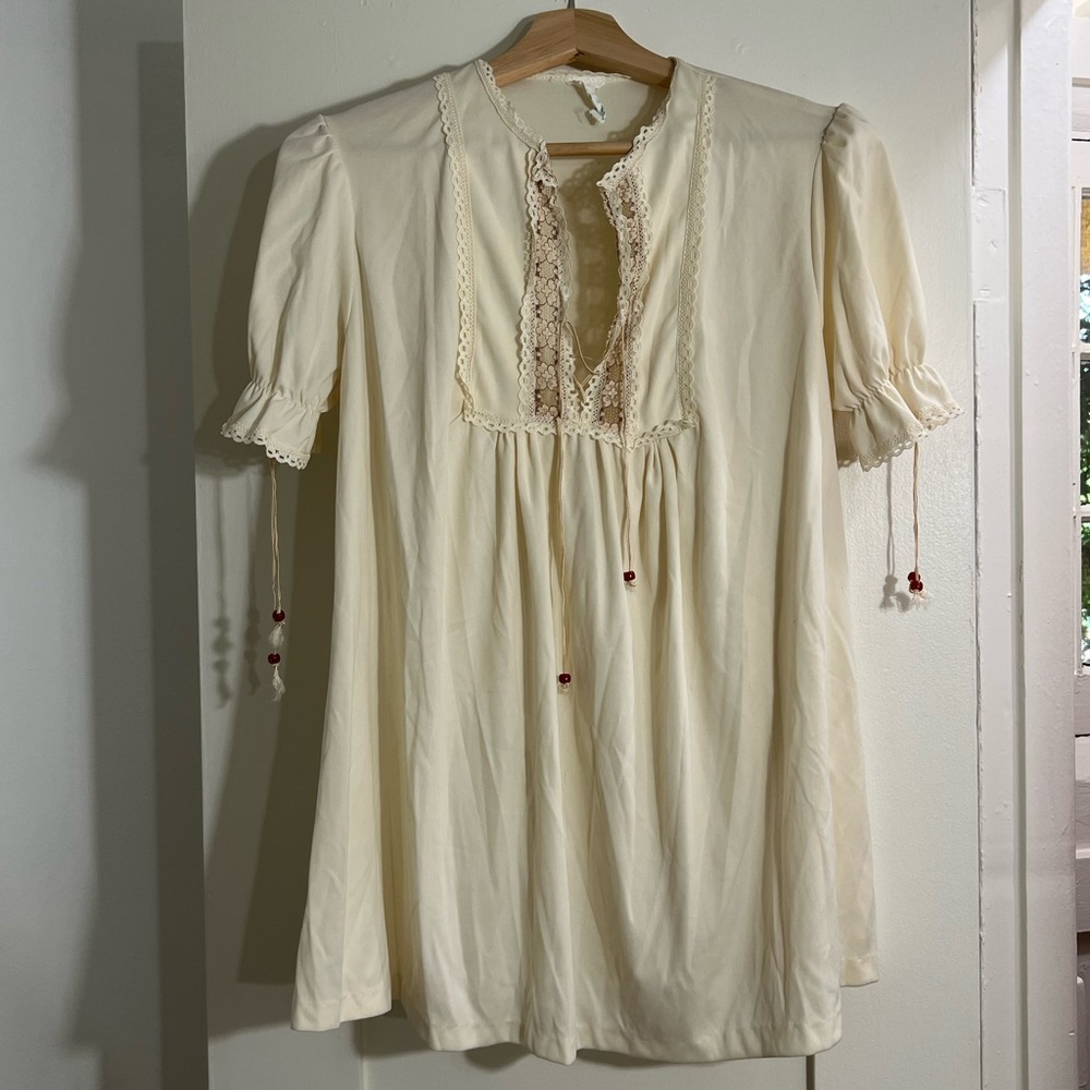 Cream cottagecore dress/shirt